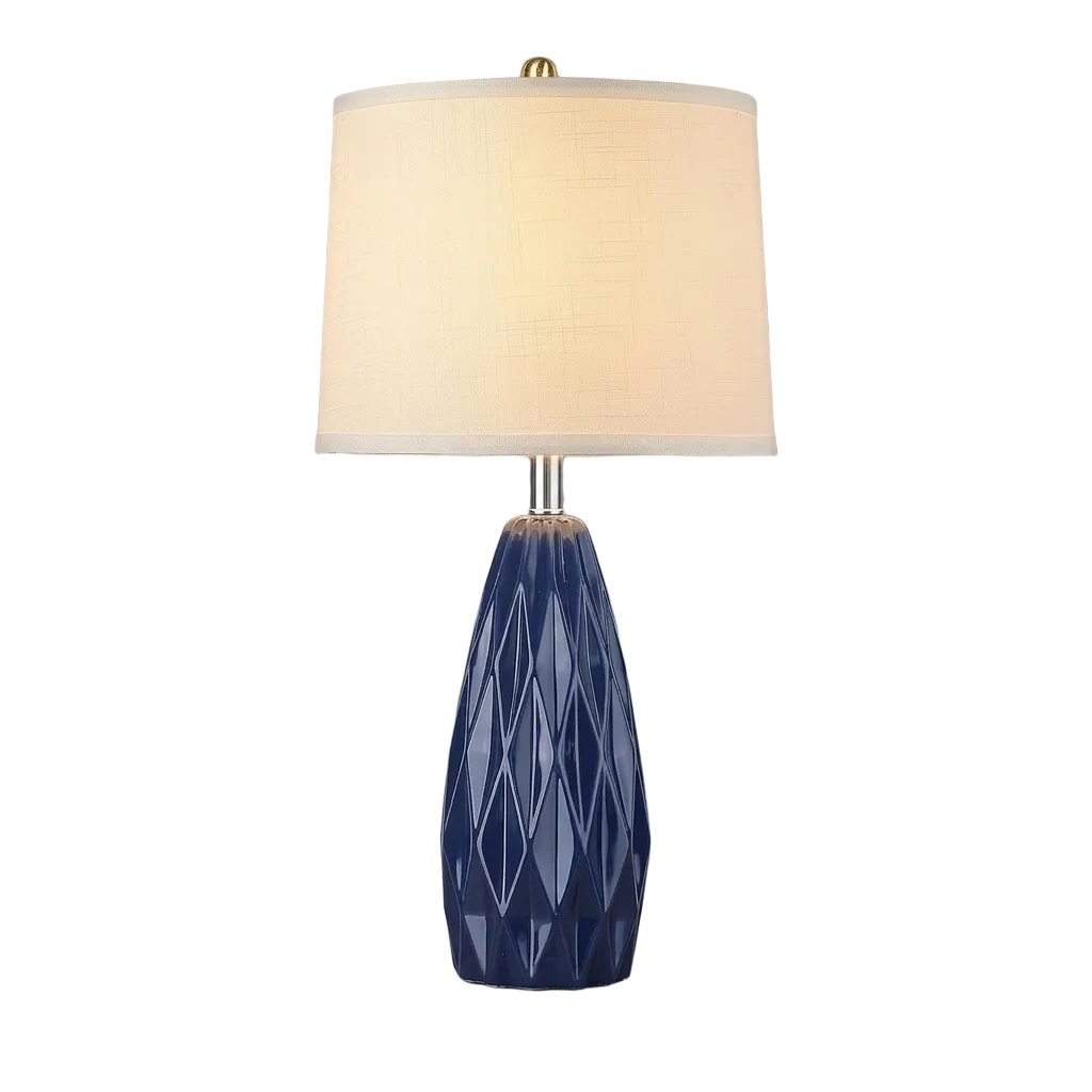 The Archon Navy Ceramic Accent Lamp