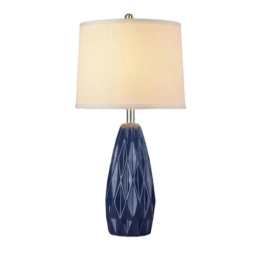 The Archon Navy Ceramic Accent Lamp