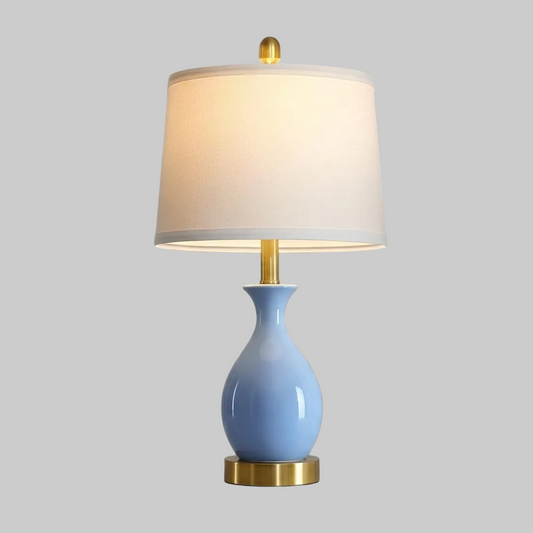 The Archon Light Blue Ceramic Accent Lamp